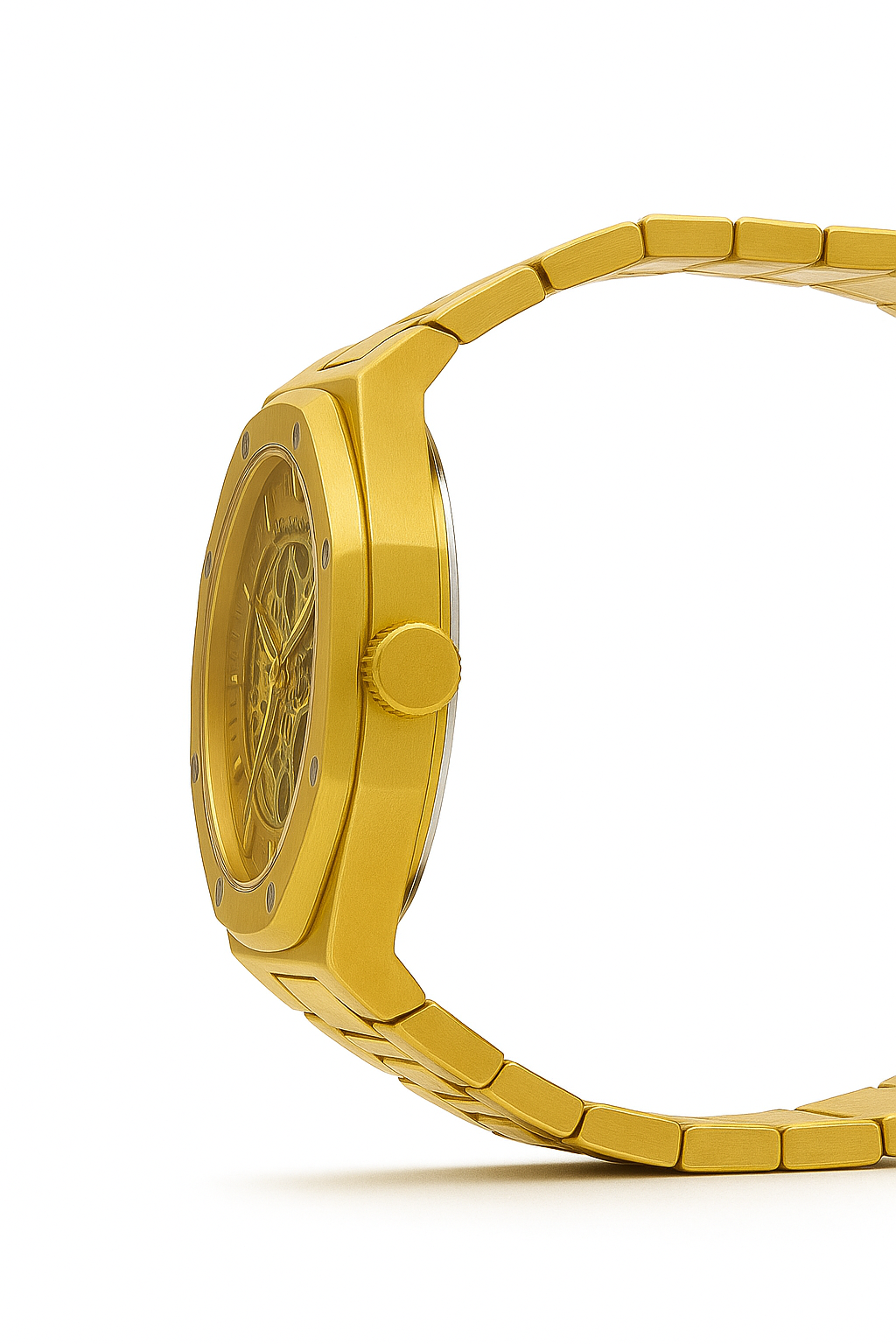 "Royal Legacy: Golden Skeleton Automatic Timepiece"